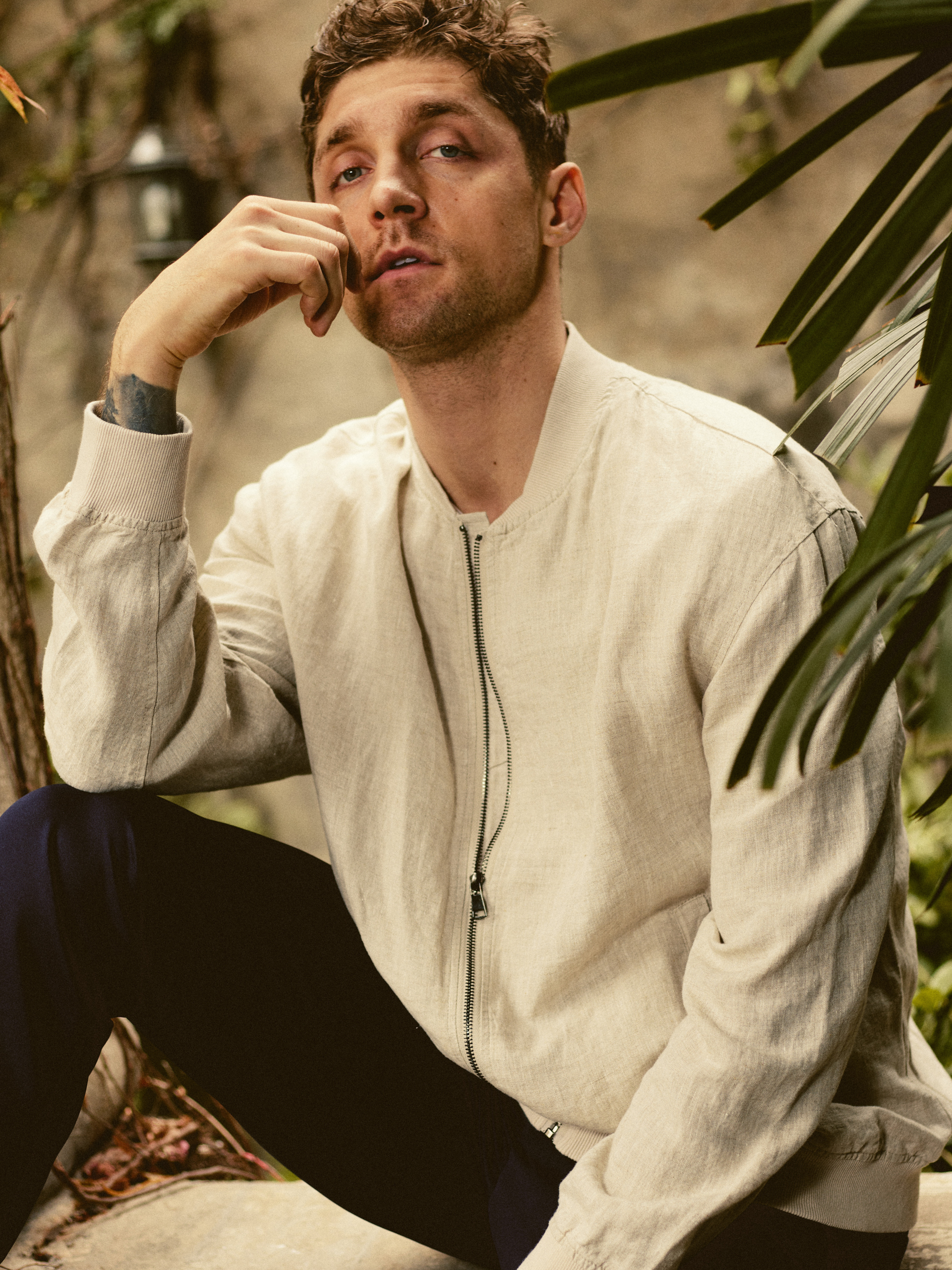 Bomber Ivory Linen